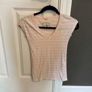 Abercrombie Peach Stripe Tee Shirt